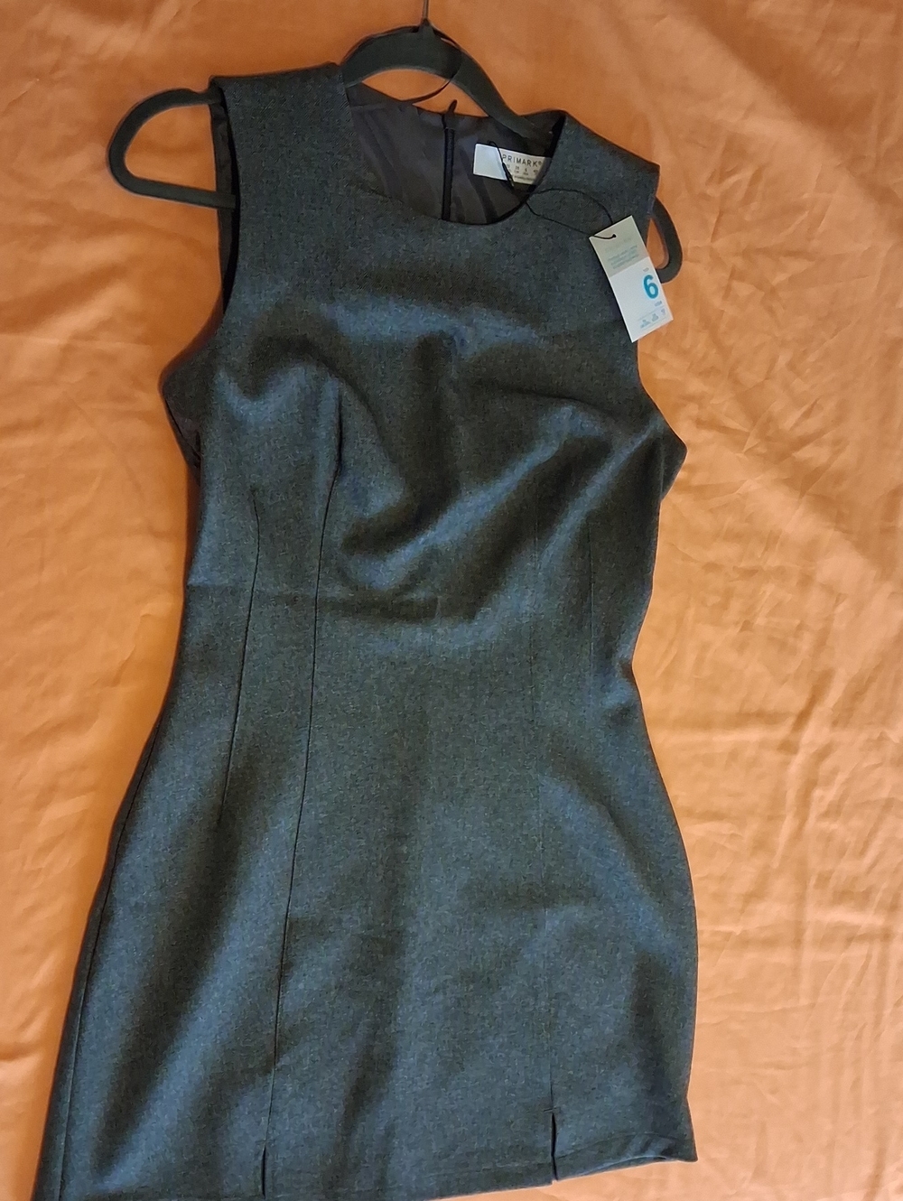 Primark Charcoal Gray Sleeveless Sheath Dress.    '